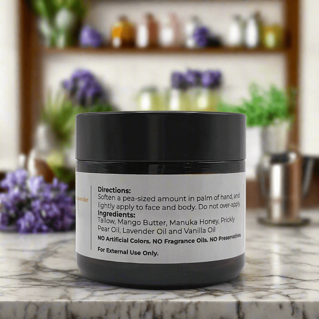 Lavender Vanilla Skin Cream with Manuka Honey 2oz - T&B LUXE