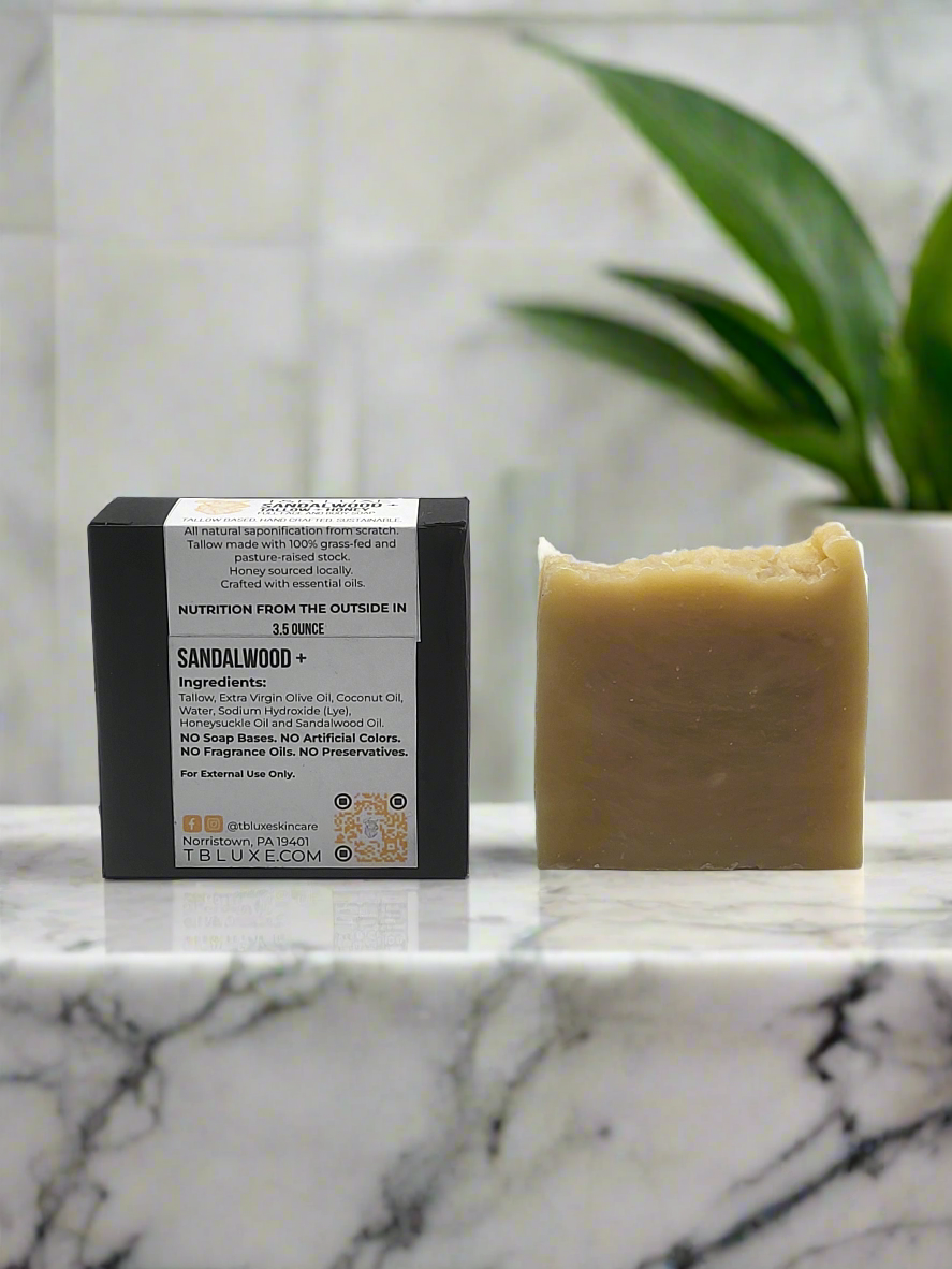 T&B Luxe Sandalwood+ Tallow and Honey Soap