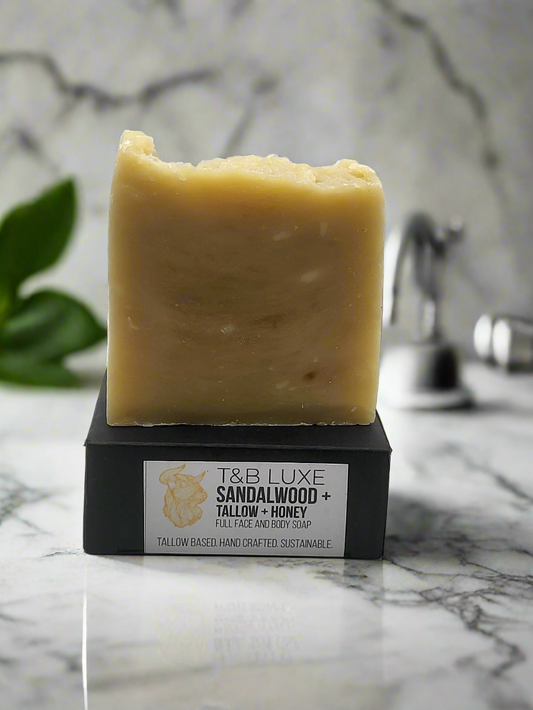 T&B Luxe Sandalwood+ Tallow and Honey Soap