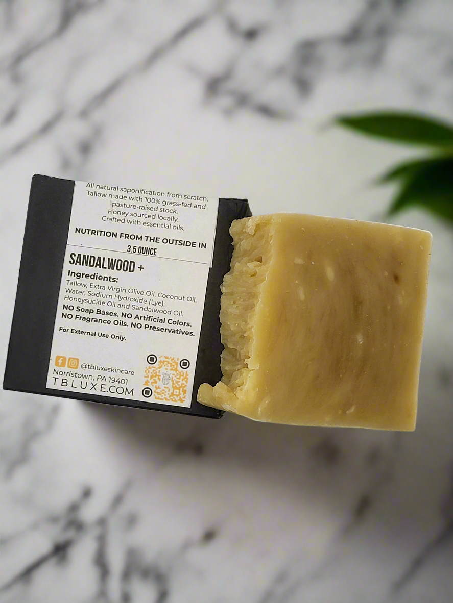 T&B Luxe Sandalwood+ Tallow and Honey Soap