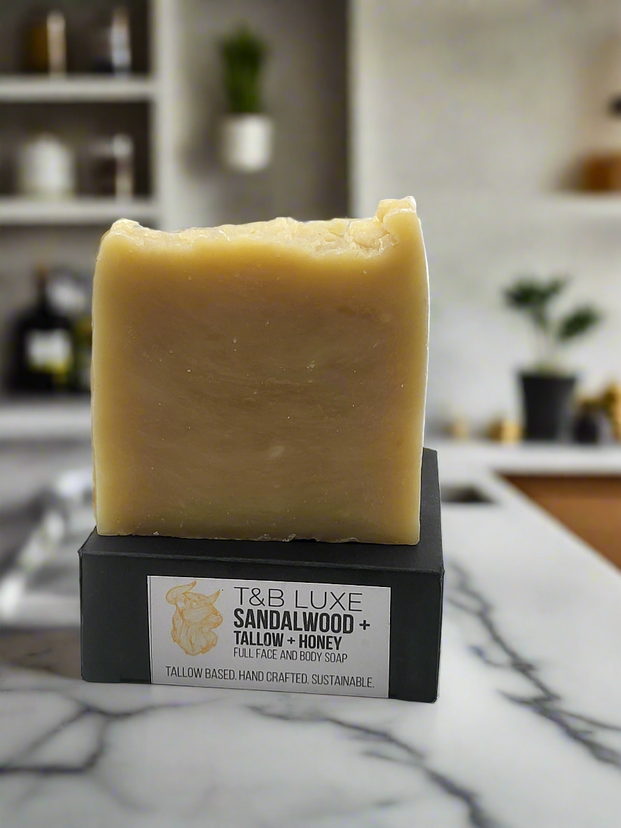 T&B Luxe Sandalwood+ Tallow and Honey Soap