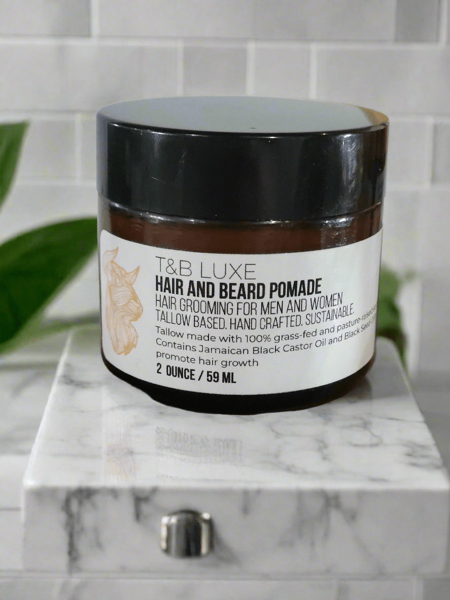 T&B Luxe Hair and Beard Pomade All Natural Tallow Balm - T&B LUXE